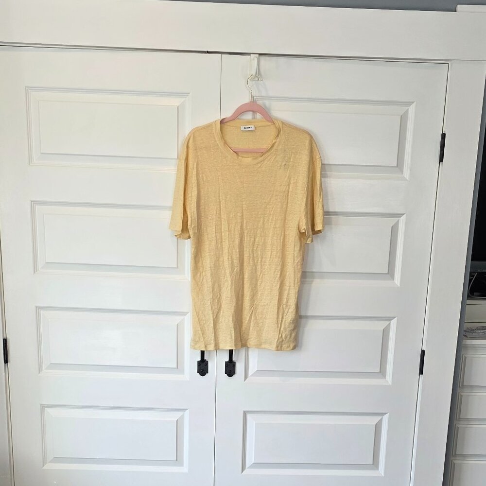 NWT: Sandro Clash Linen Crewneck T-Shirt Size XL - Picture 4 of 6